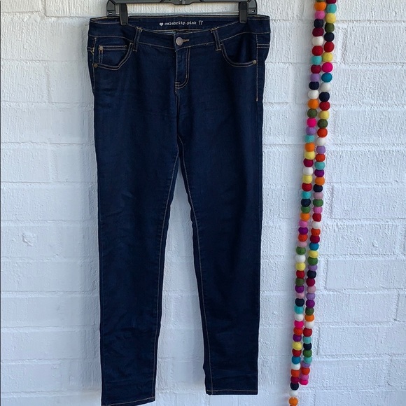 Celebrity Pink Denim - Celebrity Pink Dark Wash Skinny Jeans sz 11